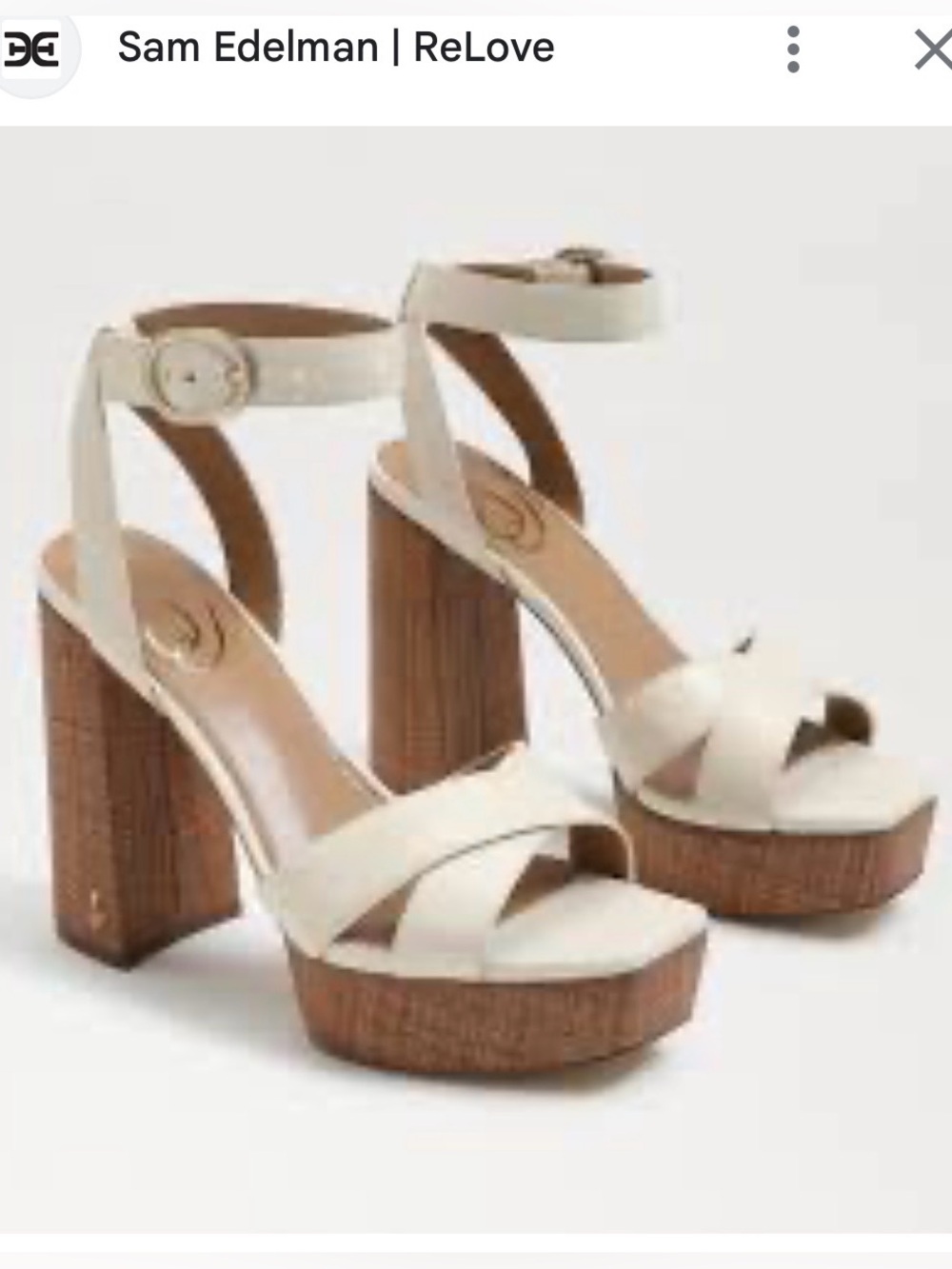 Sam Edelman Nolita Platform w/chunky wooden block heel Sz 8 Pampered condition.
